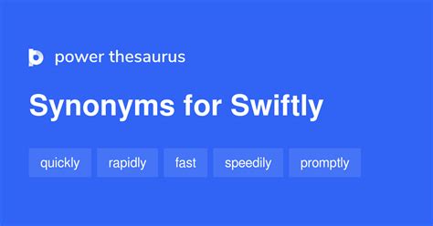 swiftly thesaurus